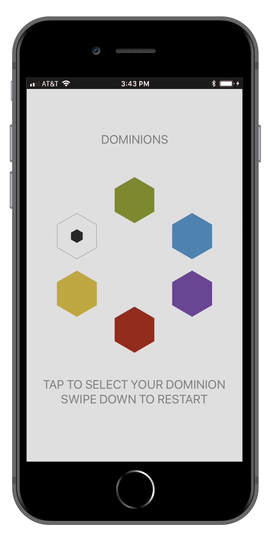 mobile app game control screen