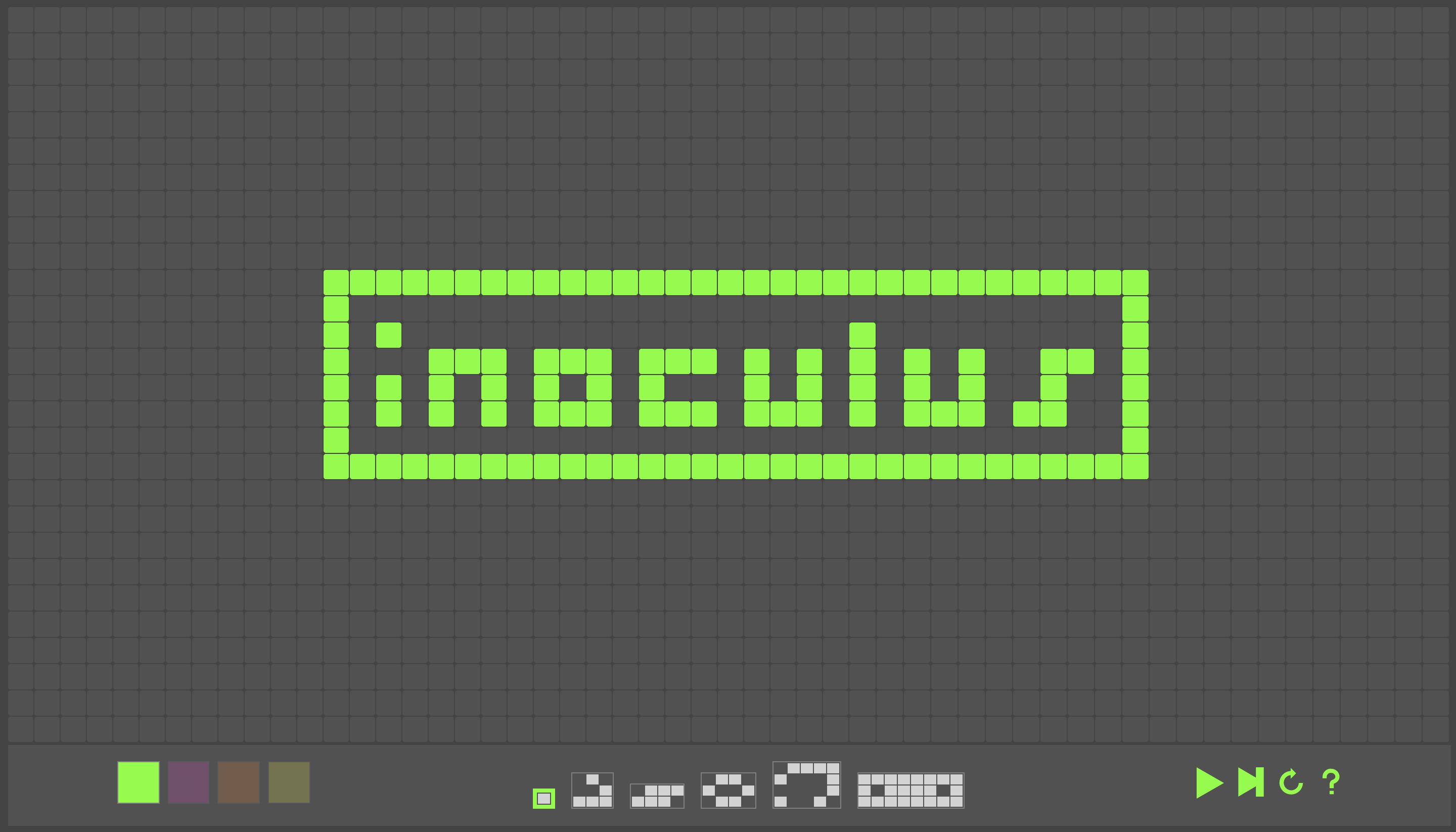 empty game state displaying title