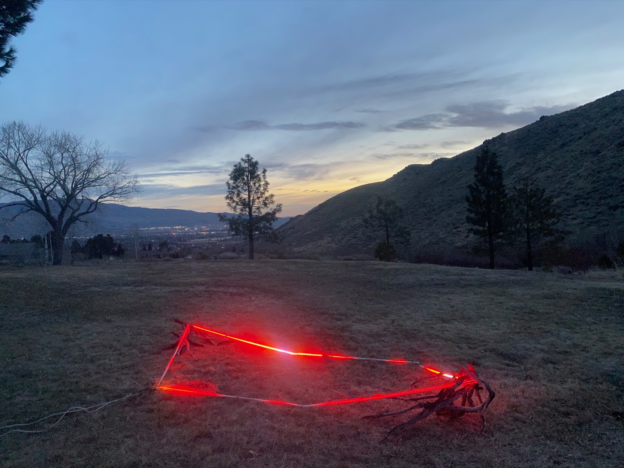 red gradients at dawn